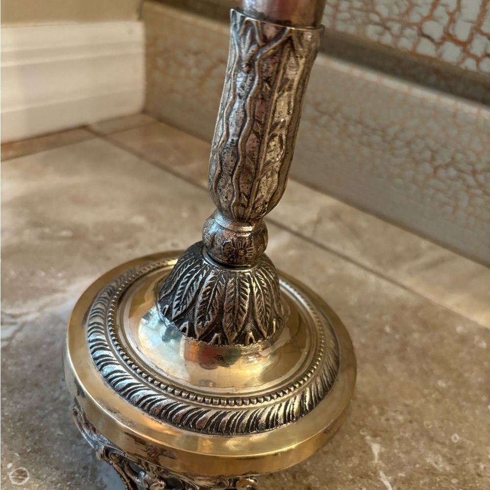 Elegant Silver Candlestick Holder made in India - Picture 11 of 11